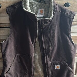 Carhartt Brown Sherpa-Lined Vest